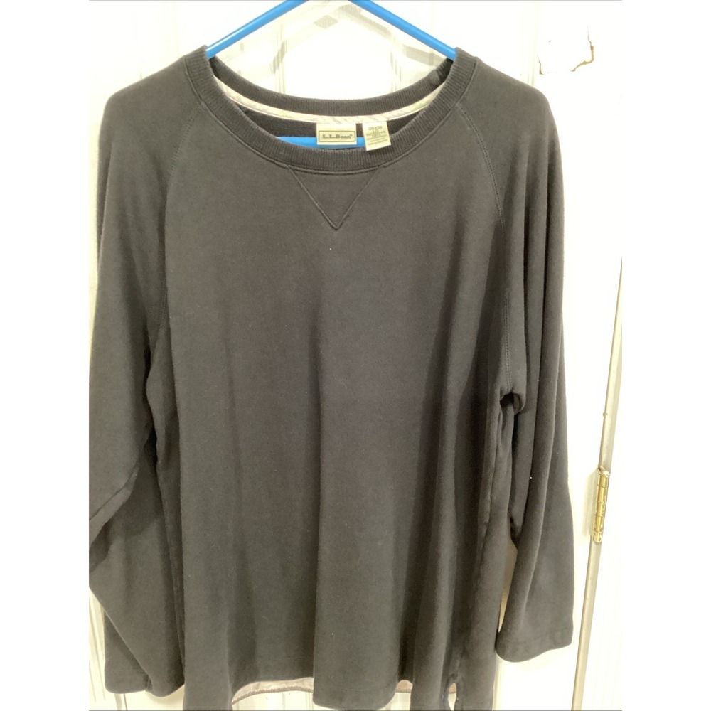 Vtg LL Bean  OBX36  WOMANS Sweatshirt Black SZ Large Reg